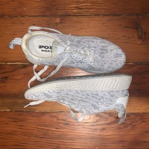 White and Grey Sneakers